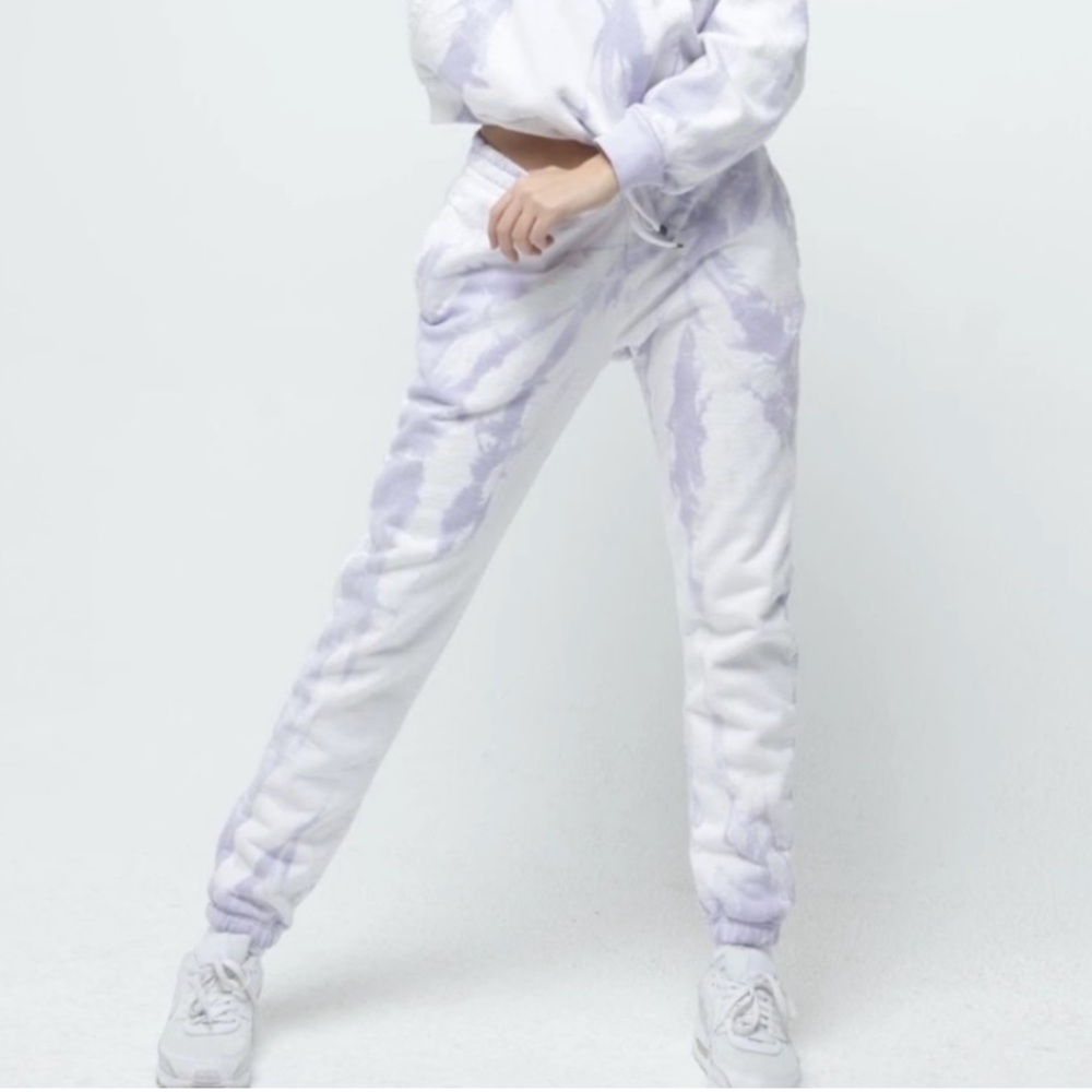 Talentless Spiral Wash Sweatpants Tie Dye Lavender Small